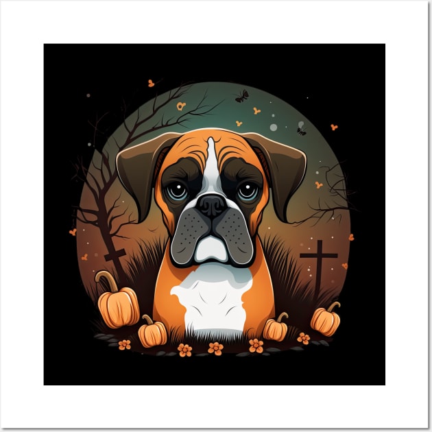 Boxer halloween Wall Art by JayD World